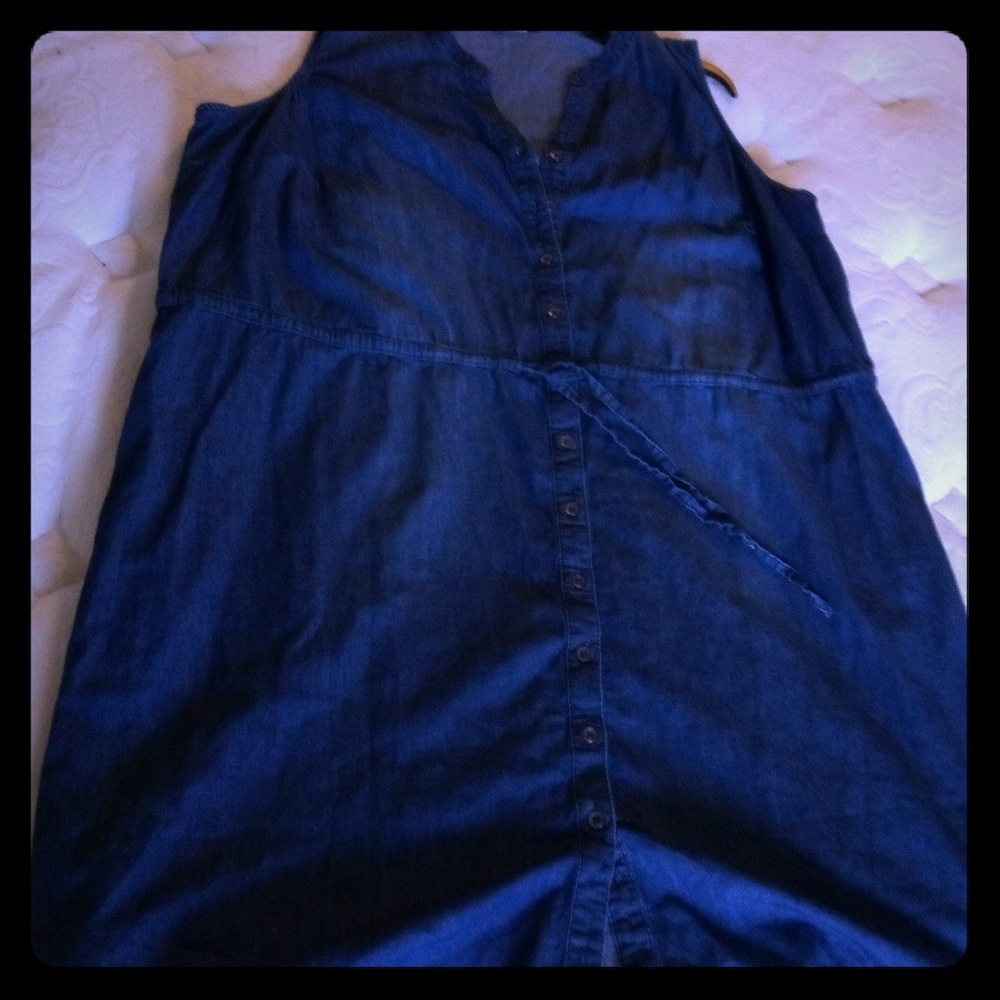 Navy jean dress